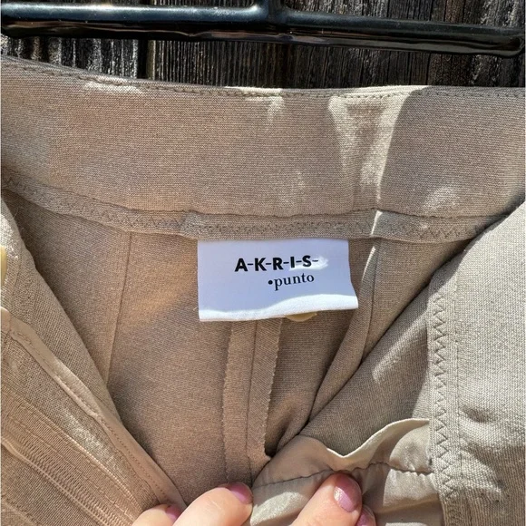 Akris Punto Beige Skinny Fit Stretchy Formal Suit/ Dress Pants Slacks Small 6
